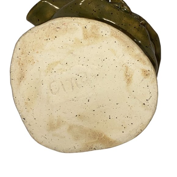 Weird Unusual and One of a Kind Pottery Vase Planter Green Glazed Eclectic - Picture 8 of 8